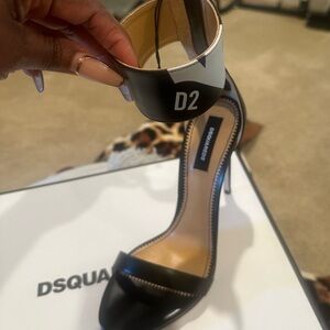 DSQUARED2 Black and White Women's Heels
